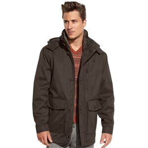 London Fog Brown Double Lined Overcoat Men Size Medium Gorpcore Cabincore Winter